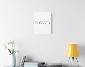 Blessed Canvas Wall Art | Minimalist Farmhouse Dining Room Decor
