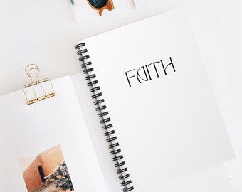 Notitieboek Faith-spiraal | Minimalistisch dagboek, gebed, dankbaarheid, dagelijkse planner
