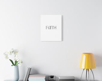Faith Canvas Wall Art | Minimalist Farmhouse Dining Room Decor