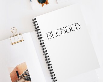 Blessed spiraal notitieboek | Minimalistisch geloofsdagboek, dankbaarheidsdagboek, dagplanner