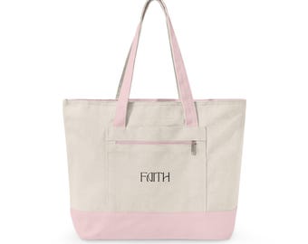 Canvas draagtas Faith | Op geloof geïnspireerde draagtas | Christelijk cadeau voor vrouwen | Markttas | Draagtas voor dagelijks gebruik | Minimalistische canvas tas