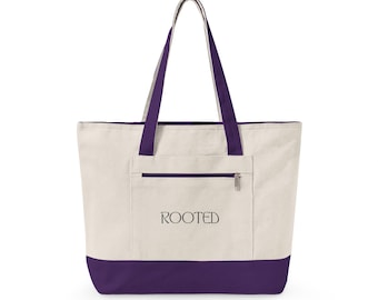 Gewortelde canvas draagtas | Op geloof geïnspireerde draagtas | Christelijk cadeau voor vrouwen | Markttas | Draagtas voor dagelijks gebruik | Minimalistische canvas tas