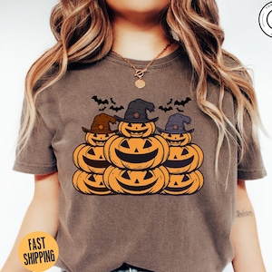 Vintage Jack-O-Lantern Halloween Tee - Comfort Colors Fall Shirt