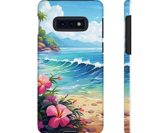 Tropical Beach Hibiscus Phone Case | Tough Case