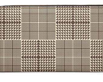 Glen Plaid Patchwork Zipper Wallet – Neutral Houndstooth Check Pattern – PU Leather Card Holder – Small Zippered Coin Purse for Women