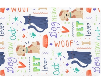 Tapis imperméable pour nourriture pour animaux de compagnie : set de table antidérapant pour chats et chiens