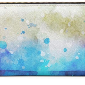 Watercolor Zipper Wallet Eco-Friendly Wallet Gift for Her Travel Accessory Colorful Coin Purse Stylish Clutch