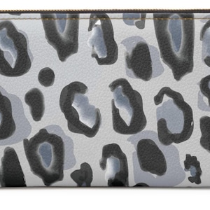 Stylish Leopard Print Zipper Wallet Trendy Clutch Animal Print Wallet for Her Birthday Gift Fashion Accessory