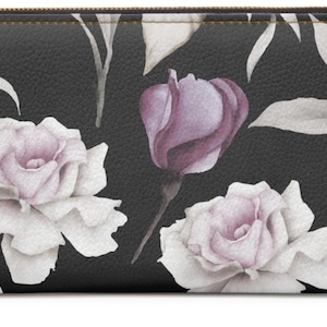 Floral Reißverschluss Brieftasche Elegante Blume Brieftasche Damen Geschenk Reise Brieftasche Veranstalter Floral Print Accessoire
