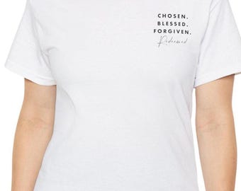 Religious Scripture Tee, Christian Tshirt, Faith Shirt, Bible Verse Top, Inspirational Clothing Gift