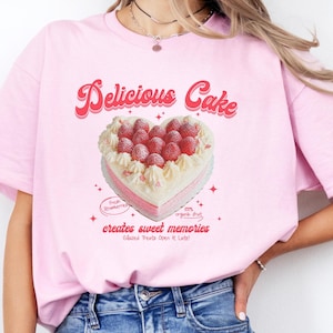 Vintage Cake T-Shirt: Retro Dessert Graphic Tee, Foodie Gift