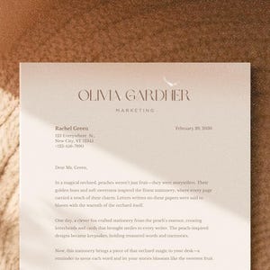 Plantilla de membrete para Word y páginas, membrete personalizado, membrete comercial, papelería personalizada de bricolaje, papelería comercial