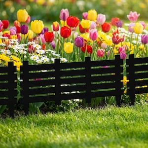 Metal Garden Fence Panels, Decorative Plant Protector, Flower Bed Border