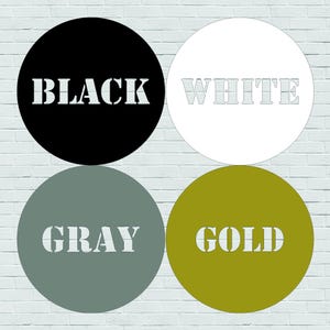 Available in black, white, gray, and gold colors.