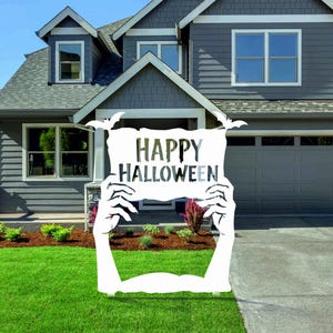 Halloween Garden Decoration, Halloween Yard Sign, Halloween Stake Sign, Halloween Horror Decor, Spooky Yard Art, Halloween Lawn Decoration