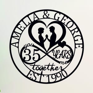 Personalized 35th Wedding Anniversary Gift, Coral Anniversary Gifts, Coral Wedding Anniversary Gift, 35th Anniversary Gift for Husband