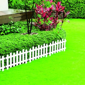 4-teiliges Metall Gartenzaun-Set, Vintage Mini-Panels für Blumenbeete, Fairy Gardens, Gehwege & Landschaftsbau, kleiner Feengarten-Zaun