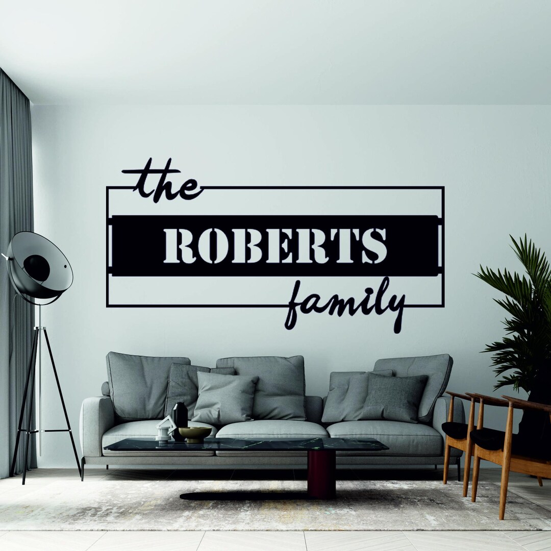 Personalized Metal Family Name Sign, Custom Last Name Wall Decor - Etsy