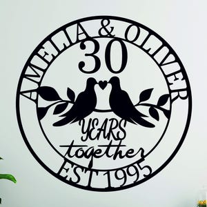 Personalized 30th Wedding Anniversary Gift, 30th Anniversary Gift, Pearl Wedding Anniversary, Pearl Anniversary Gifts for Couples