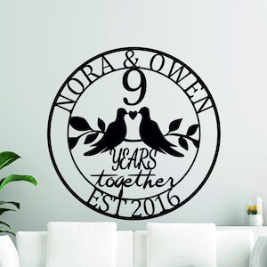 Personalized 9th Wedding Anniversary Gift,Anniversary Gifts For 9 Years,9th Anniversary Gift For Him, Custom Wedding Gift,Ninth Wedding Gift
