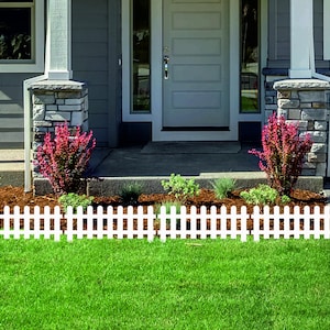 4 pıece set Metal Garden Fence Panels, Mini Panels for Landscaping, Yard Borders and Outdoor Planter Styling, Metal Mini Garden Fence