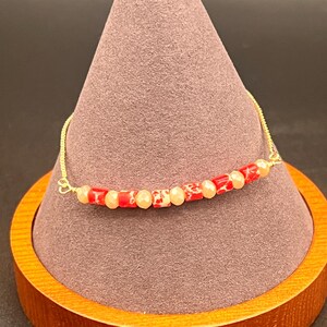 Redstone & Crystal Slider Bracelet