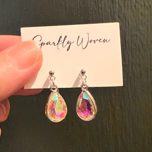 AB Glass Crystal Clip-On Earring