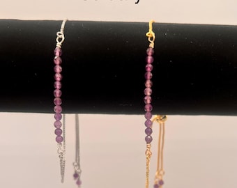 Pulsera deslizante de amatista