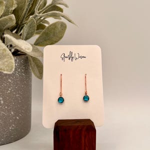 Blue Topaz Threader Earring