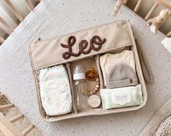 Personalized Baby Diaper Bag, Custom Baby Storage Bag, Embroidered Name Nursery Organizer, Newborn Travel Bag, Baby Shower Gift