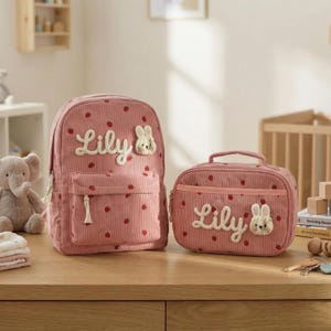 Personlig manchesterryggsäck för barn, broderat namn, förskoledagis, present till skolstarten