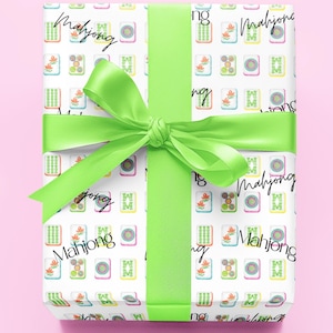 Mahjong Gift Wrap: Tile Game Wrapping Paper