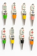 Mahjong Tile Wine Bottle Stopper: Handcrafted Gift for Mahjong Player