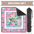 Charleston Mahjong Mat. Coastal Preppy Mahjong Table Mat. Triple Layer Cushioned Mahjong Mat
