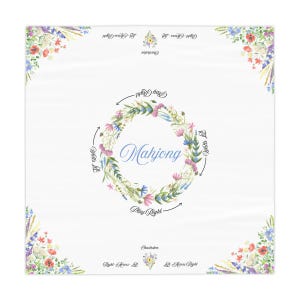Floral Mahjong Tablecloth – WFun Mahjong Mat with Charleston Instructions |mahjong_mat Mahjong Tablecloth. Personalized Mahjong Mat