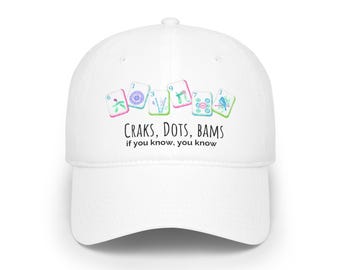 Mahjong Baseball Cap: Cracks, Bams, Dots Design