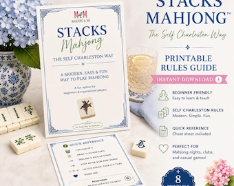Stacks Mahjong Printable Guide.  Self Charleston Rules .  Messy Mahjong PDF