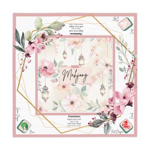 Mahjong Tablecloth Fun Mahjong Mat with Charleston Instructions |mahjong_mat.  Mahjong Tablecloth
