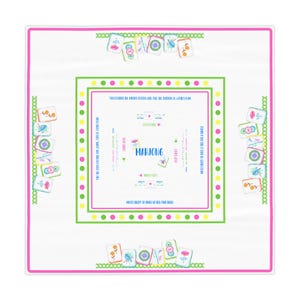 Funny Mahjong Tablecloth – Instructional Rules + Humorous Sayings – Personalized Mahjong Tile Mat – Best Mahjong Gift
