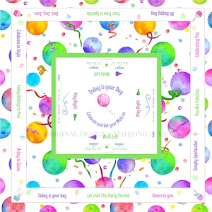 Personalized Celebration Mahjong Tablecloth: Charleston Instructions, Birthday Gift