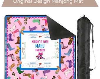 Cowboy Boot Mahjong Mat: Western Style Mahjong Mat Fast shipping while supplies last!