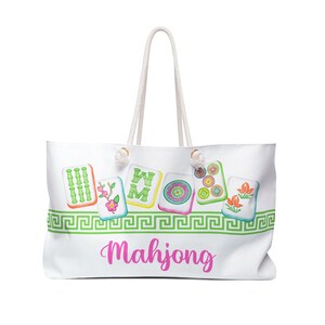 Elegante bolso de mano Mahjong. Diseño clásico y elegante. Perfecto para llevar fichas, estantes y cartas de Mahjong.