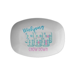 Mahjong Platter – Elegant Mahjong Dish for Entertaining, Unique Mahjong Gift for Enthusiasts, Mahjong Tile Inspired Design, Perfect Center