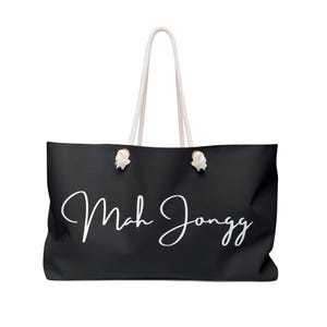 Elegant Mah Jongg Tote Bag: Stylish Carryall for Tiles & Racks.