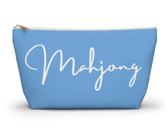 Mahjong Tile Zipper Pouch: Travel Organizer, Game Night Gift