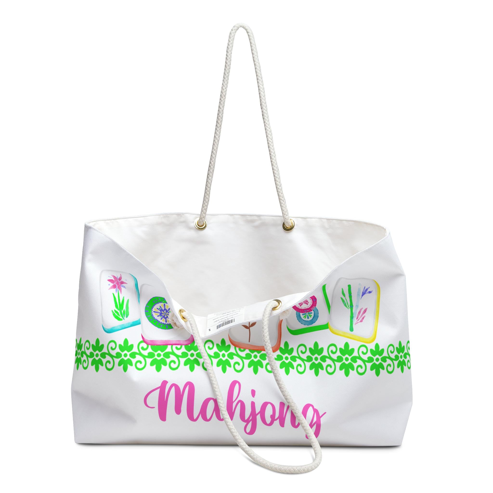 Stylish Mahjong Tote Bag  . Classic & Elegant Design Perfect for carrying Mahjong tiles, racks and cards.