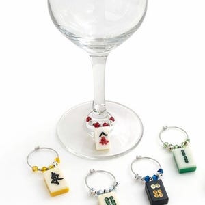 Mahjong Wine Glass Charms –  Set of 6