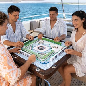 Personalized Nautical themed Mahjong Mat -- for boating, Mahjong at the lake or beach houses. image 8