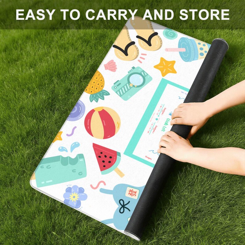 Beach Themed Mahjong Mat -can be personalized and it's waterproof! image 9