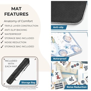 Coastal Beach Themed Mahjong Mat-can be personalized! Custom Mahjong Mat image 4